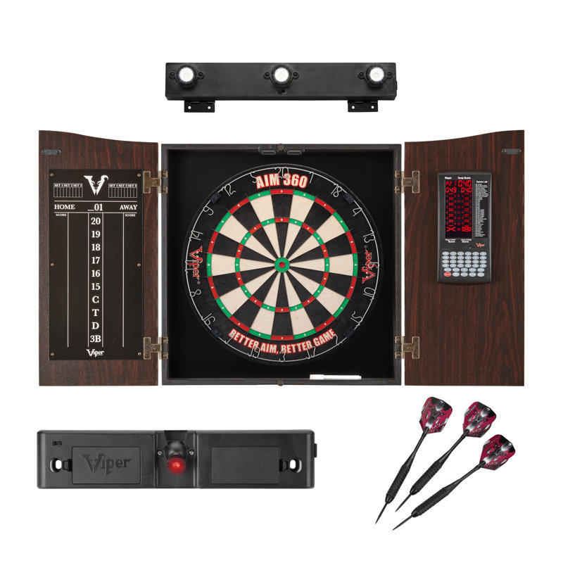 Viper Vault Deluxe Dartboard with Integrated Pro Score, AIM 360
